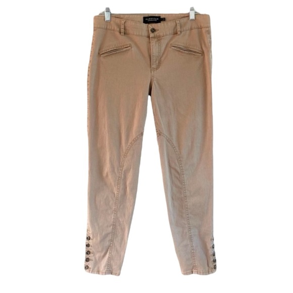 PERUVIAN CONNECTION Ankle Button Trousers in Khaki (Dune) Size 2 - Picture 1 of 8
